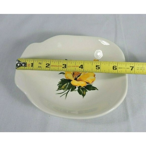 Vintage Yellow Hibiscus Lugged Soup Cereal Bowl By Harmony House China - Picture 4 of 6